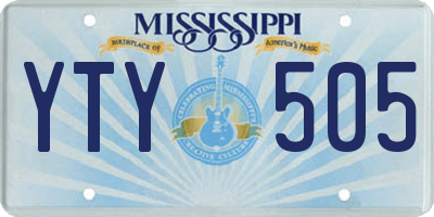 MS license plate YTY505