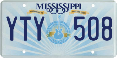 MS license plate YTY508