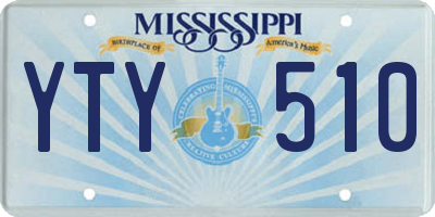 MS license plate YTY510