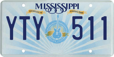 MS license plate YTY511
