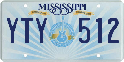 MS license plate YTY512