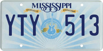 MS license plate YTY513