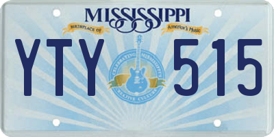 MS license plate YTY515
