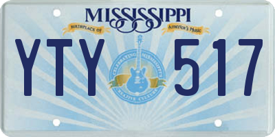 MS license plate YTY517