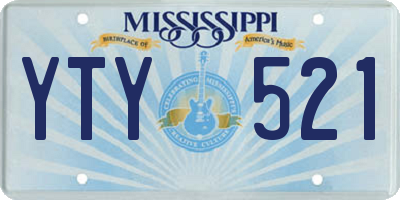 MS license plate YTY521
