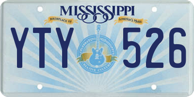 MS license plate YTY526