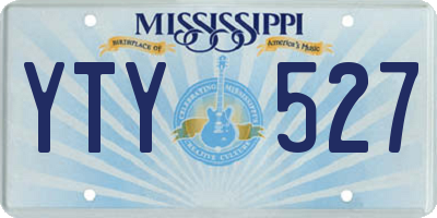 MS license plate YTY527
