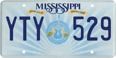 MS license plate YTY529