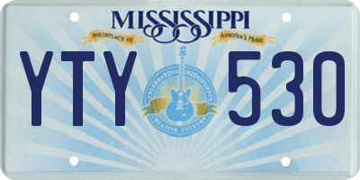 MS license plate YTY530