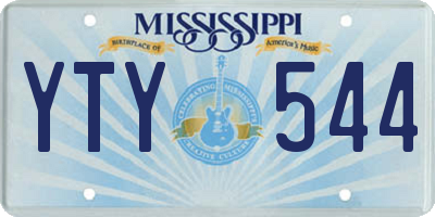 MS license plate YTY544