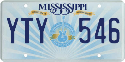 MS license plate YTY546