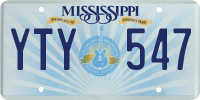 MS license plate YTY547