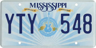 MS license plate YTY548