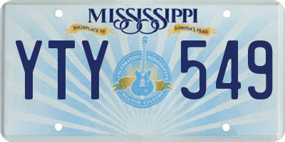MS license plate YTY549