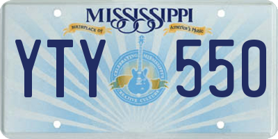MS license plate YTY550