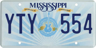 MS license plate YTY554