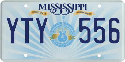 MS license plate YTY556