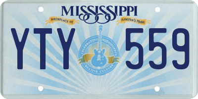 MS license plate YTY559