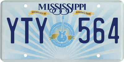 MS license plate YTY564