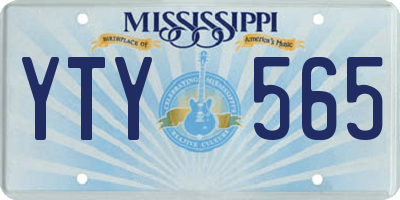 MS license plate YTY565