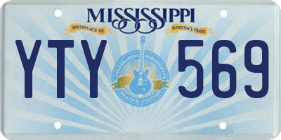 MS license plate YTY569