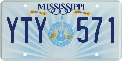 MS license plate YTY571