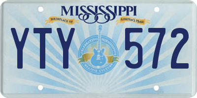 MS license plate YTY572