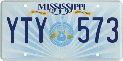 MS license plate YTY573