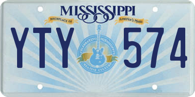 MS license plate YTY574