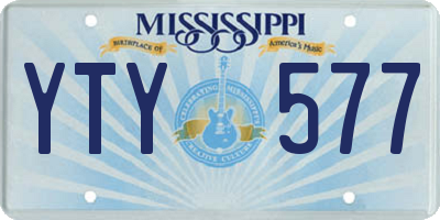 MS license plate YTY577