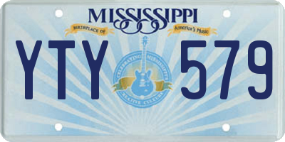 MS license plate YTY579