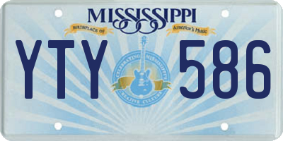 MS license plate YTY586