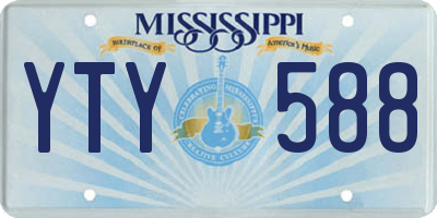 MS license plate YTY588