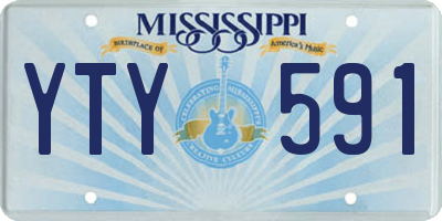 MS license plate YTY591