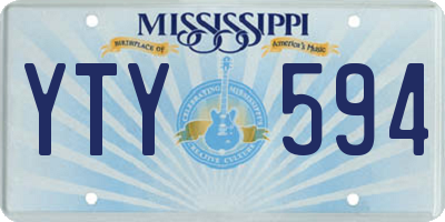 MS license plate YTY594