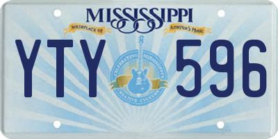 MS license plate YTY596