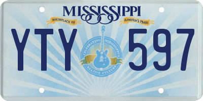 MS license plate YTY597