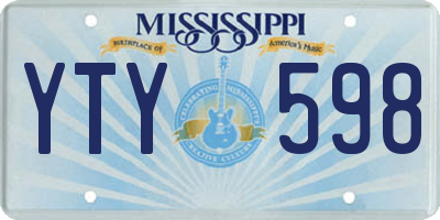 MS license plate YTY598