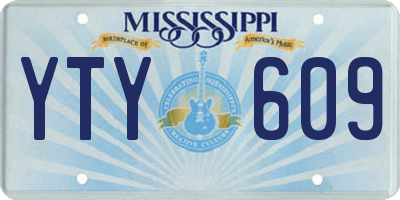 MS license plate YTY609