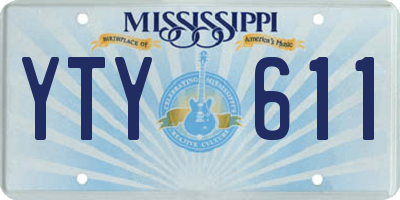 MS license plate YTY611