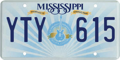 MS license plate YTY615