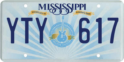 MS license plate YTY617