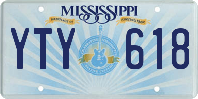 MS license plate YTY618