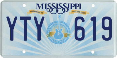 MS license plate YTY619