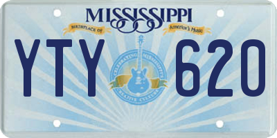 MS license plate YTY620