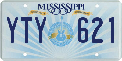 MS license plate YTY621