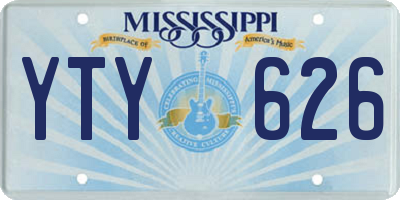 MS license plate YTY626