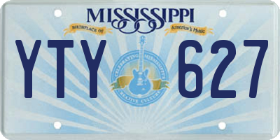 MS license plate YTY627