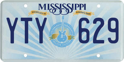 MS license plate YTY629