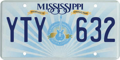 MS license plate YTY632
